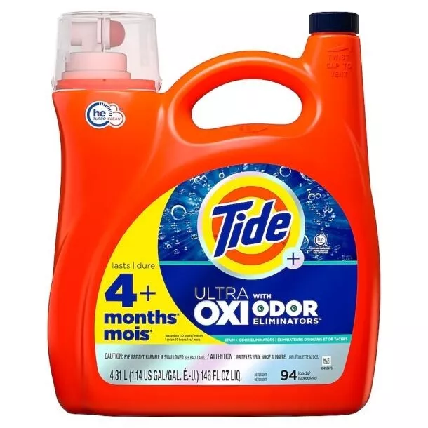 Tide 146 oz Ultra Oxi with Odor Eliminators HE Laundry Detergent