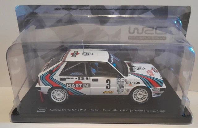 Die Cast Wrc Lancia Delta Hf 4Wd - Saby - Rallye M. Carlo 1988 - Scala 1/24