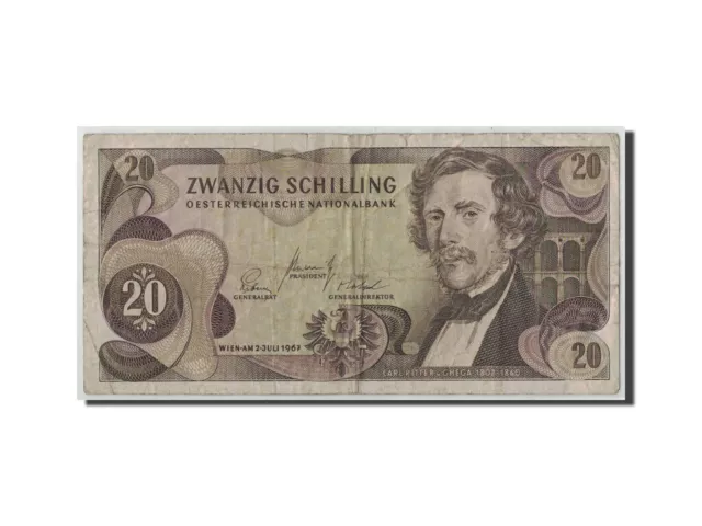 [#312759] Banknote, Austria, 20 Schilling, 1967, 1967-07-02, KM:142a, VG(8-10)