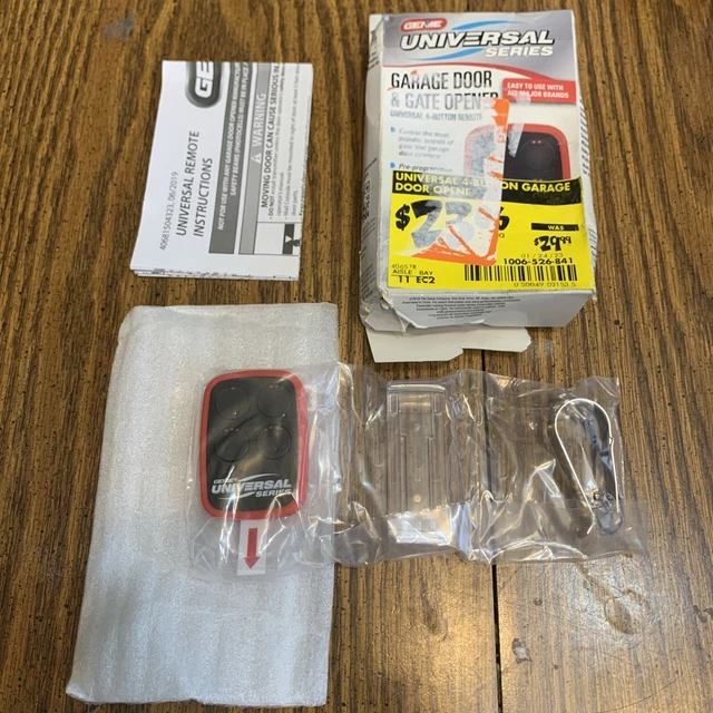 GENIE UNIVERSAL 4BUTTON Garage Door Opener Remote Universal Replacement £17.99 PicClick UK