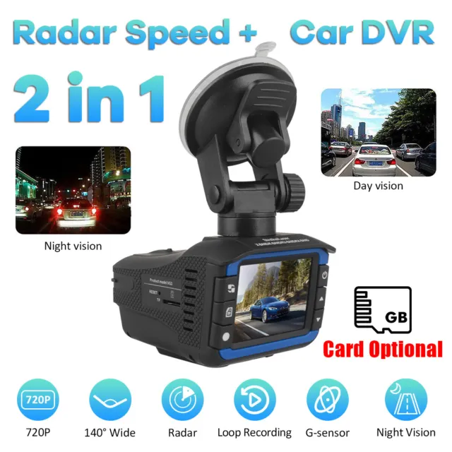 Car Dash Camera Anti Radar Laser Speed Detector DVR 1080P Recorder Video NightA+