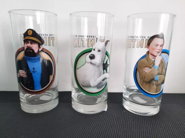 3 Beaux Verres   de Collection Tintin 2