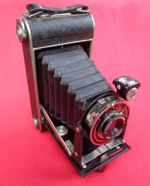 Vintage Kodak Junior 620 Roll Film Folding Camera & Case