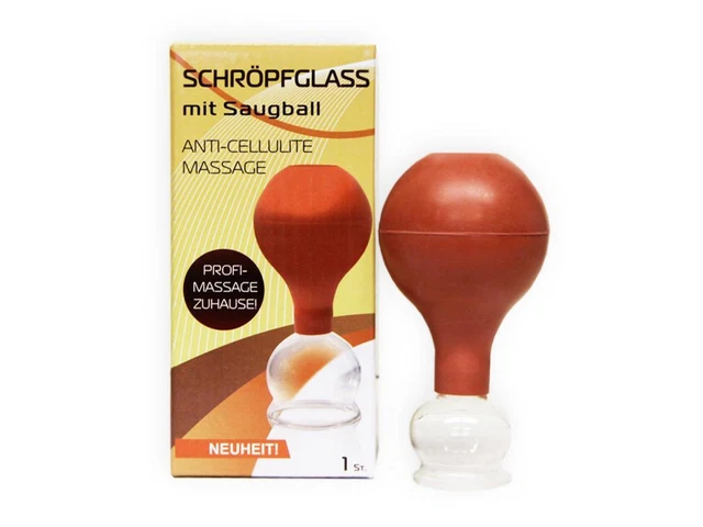 Venteuse en Verre Avec Poire Ventouses Vide Ventouses Verre 3 CM Anti Cellulite
