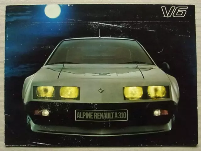 RENAULT ALPINE A310 Car Sales Brochure c1983 FRENCH TEXT #18 118 25