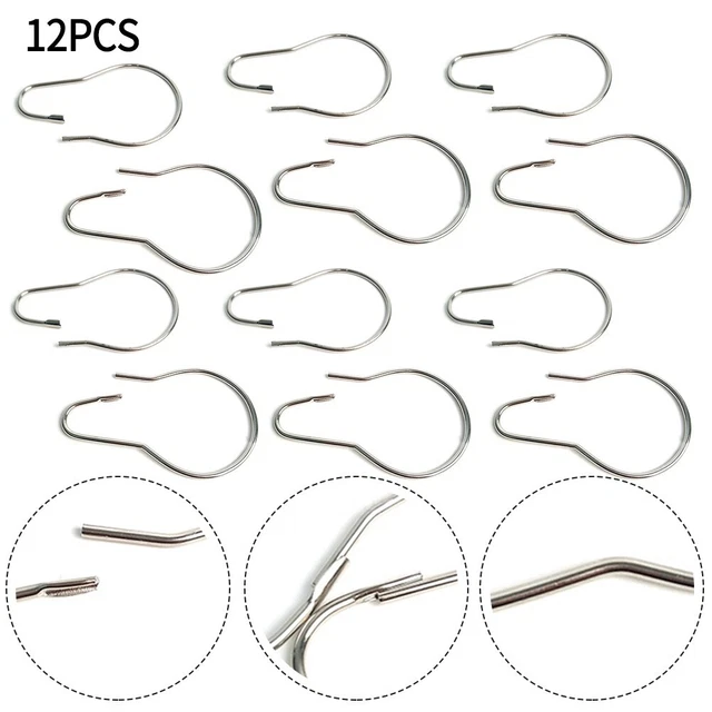 12 pièces/ensemble anneaux de maison anneaux de rideau en acier inoxydable ride