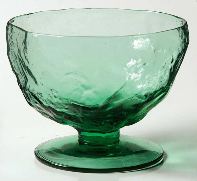 Morgantown Crinkle Green Champagne Sherbet Glass 405484