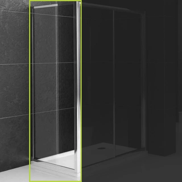 Lato Fisso Box Doccia Slide Adatto per Porta Scorrevole Slide Cristallo temprato