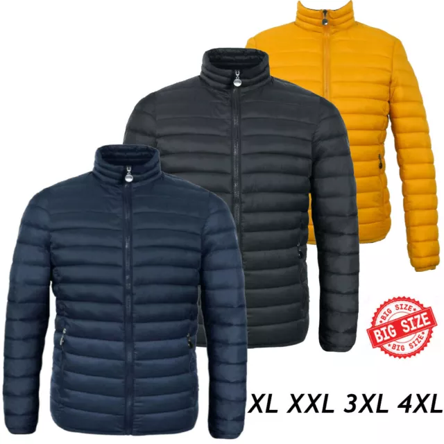 Piumino Giubbotto Uomo Leggero Giubbino 100 Grammi Taglie Forti XXL 3XL 4XL 5XL