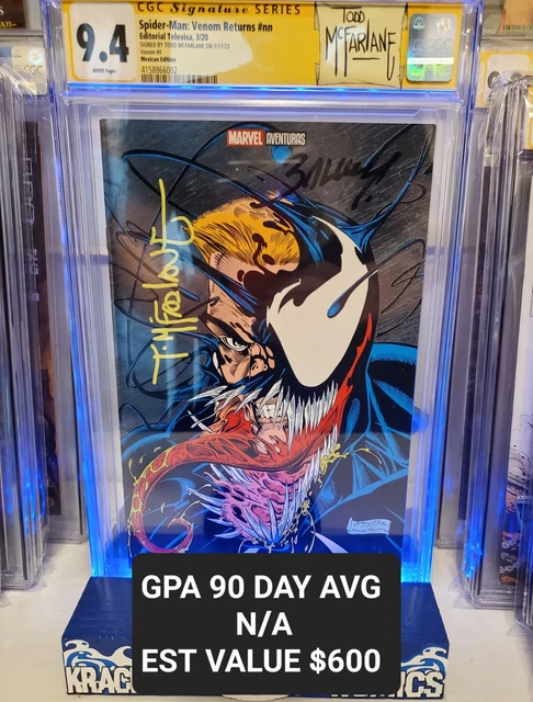 Spider-man: Venom Returns #nn Mexican Edition Signed By Todd Mcfarlane Cgc...