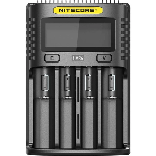 NiteCore UMS4 Chargeur de piles rondes NiCd, NiMH, Li-ion, Li-polymère 10440,