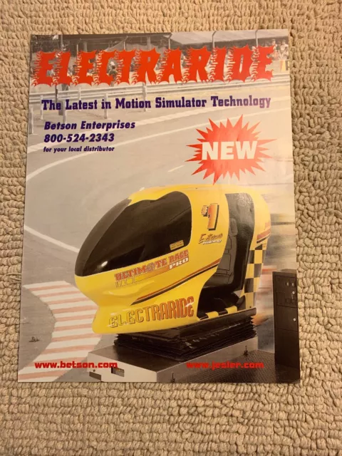 8-11” Electraride Arcade game Ad FLYER