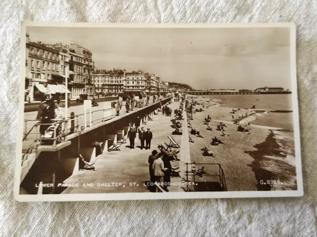 Cpa Carte postale Royaume-Uni   Lower Parade and Shelter Leonards on sea  8926