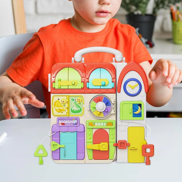 LATCHES BUSY BOARD Preschool Learning Activities Montessori Toy Sensory