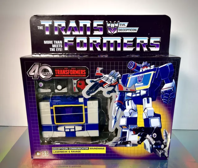 2024 TRANSFORMERS RETRO 40th Anniv Decepticon Soundwave, Laserbeak