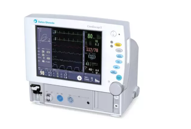 GE Datex-Ohmeda CardioCap/5 - ECG, NIBP, Spo2, 5 Agent Gas - Biomed Tested