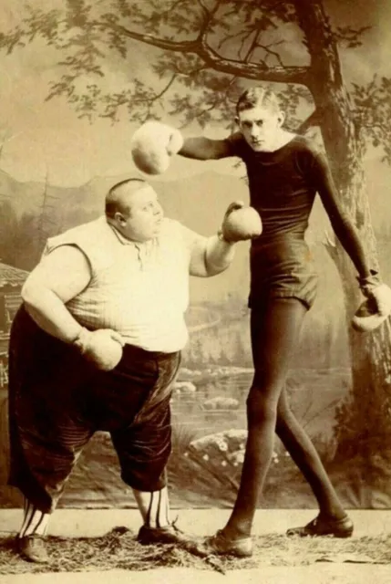 Antique Freak Show Boxer Photo 973b Oddleys Strange & Bizarre