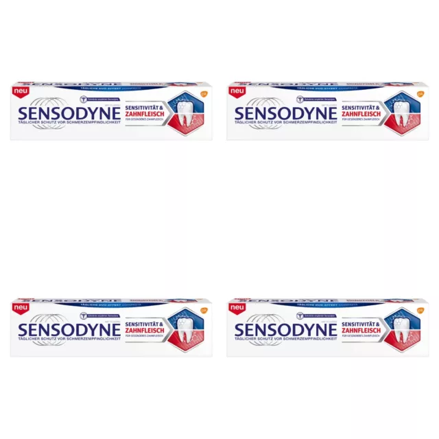 Sensodyne Sensitivität&Zahnfleisch Zahnpasta 75ml 4er Pack, 4x75ml ,MHD:2024,OvP