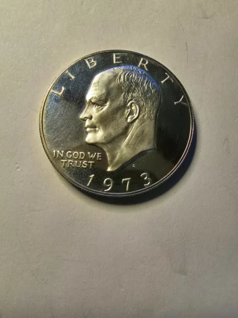 1973-S Eisenhower Silver Dollar 40% Silver - Gem Proof ULTRA CAMEO *KEY* Date