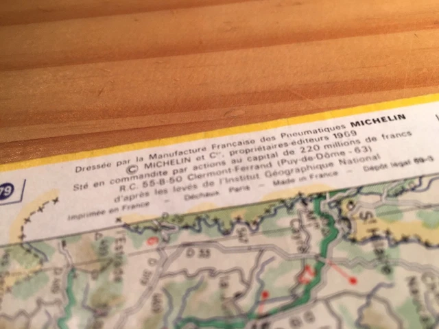 CARTE MICHELIN ANCIENNE N°58 - 1953 - TRES BON ETAT