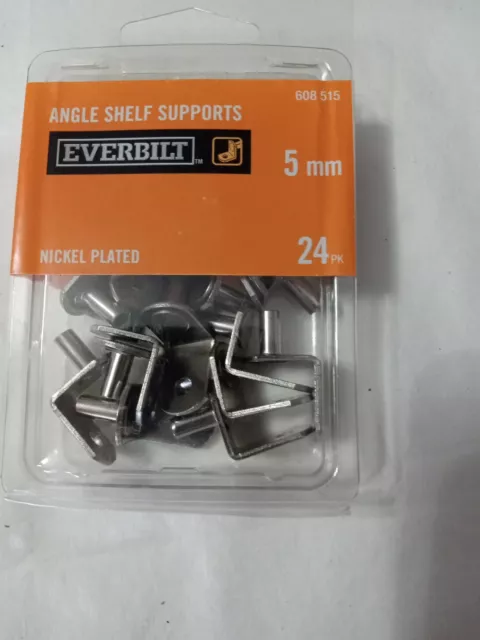 BRAND NEW 5 mm Everbilt 8x Pack Angle Shelf Supports # 1001 763 812 1x Pack  of 8 £7.07 - PicClick UK