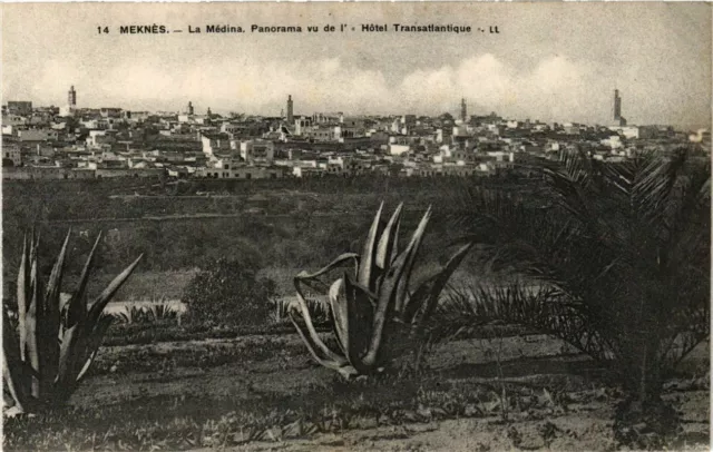 CPA AK MAROC MEKNES La MEDINA. Panorama vu de l'hotel Transatlantique (219650)