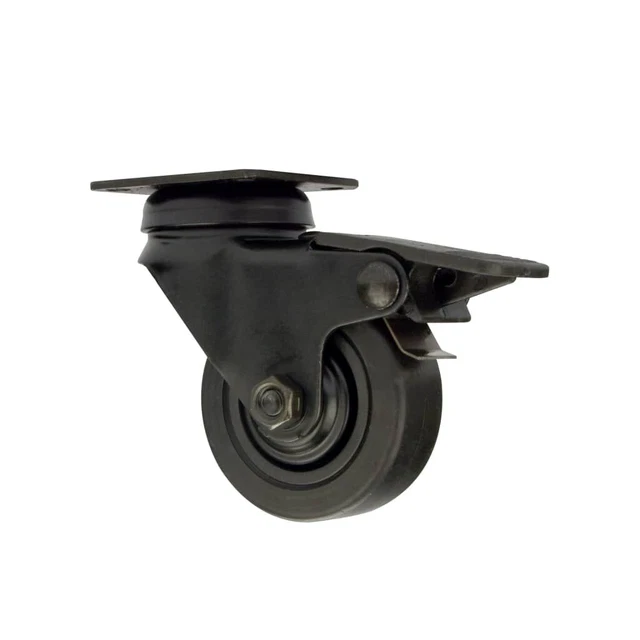 Lenkrolle Mit Bremse 50 Mm 4 Stk. Schwarz