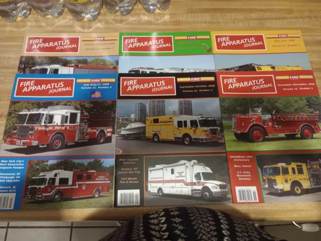 Fire Apparatus Journal – 2008– Vol. 25, #1-6 – Complete Year, Six Issues