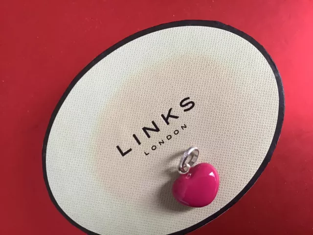 Genuine Links Of London Pink Heart 🩷 Charm.