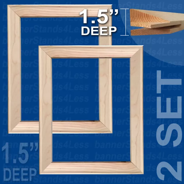 2 SETS - STRETCHER BAR - Artist Painting Frame Canvas Wood Bars 16x24, 3/4  Deep