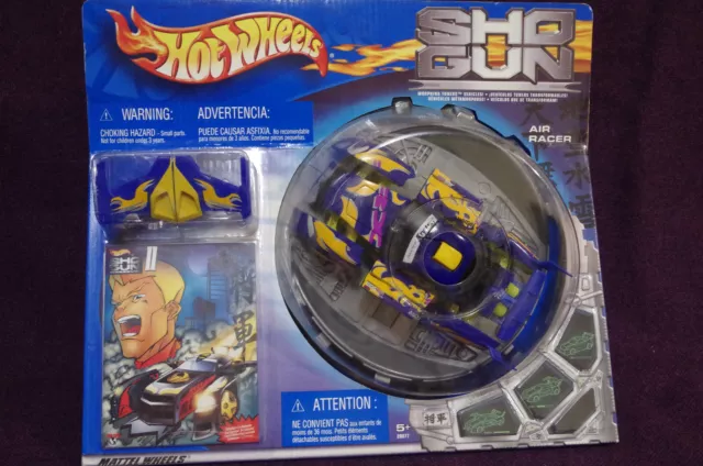 Hot Wheels Shogun Racers Air Racer Blue and Orange Mint on Sealed Card MOSC