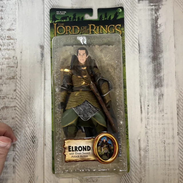 Toybiz Lord Of The Rings Elrond With Elven Sword Attack Action Figure 2003