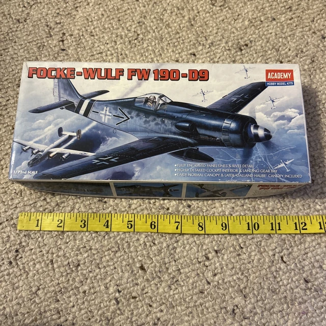 Hobby Models ACADEMY 1:72 SCALE Focke-Wulf Fw 190-D9 Plastic Hobby Model Kit 1660 ...