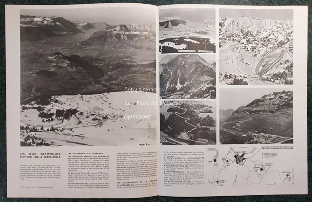Ancienne Plaquette Documentaire J.O. Grenoble 1968 (souvenir Olympique, Années 60)