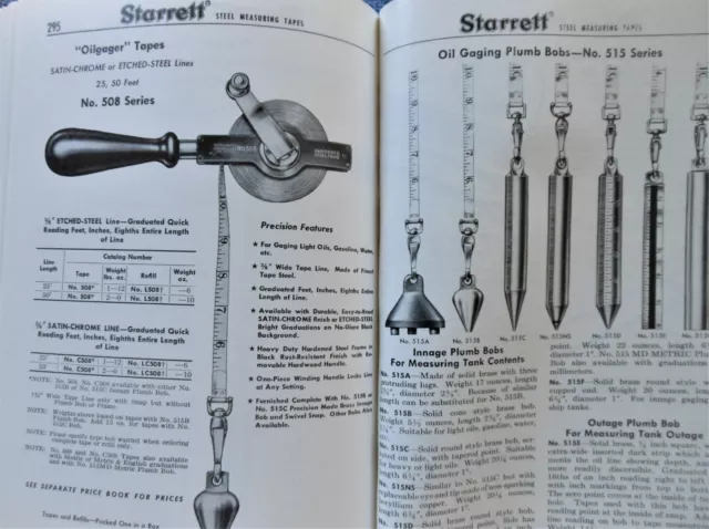 '70 Starrett Tools Catalog Micrometer Caliper Steel Rule Hacksaw Level Dial Gage