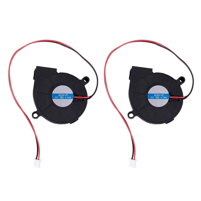 2XDC Ventilateur de Refroidissement Ventilateur 5015S 12V 0.14A 50mm x 15mm R6W7