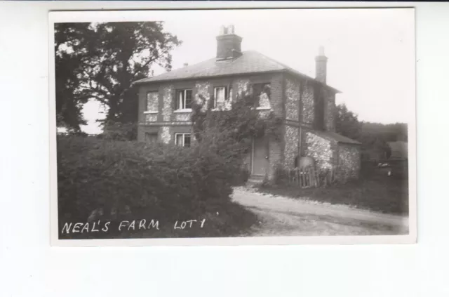 T. Postcard. Real Photo. Neal's Farm. Lot 1.Unknown location.