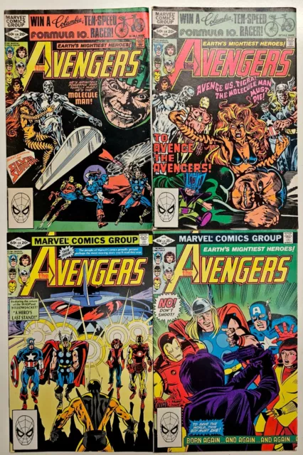 Marvel Comics Bronze Age Avengers Lot 4 Key Issues 215 216 217 218 VG+