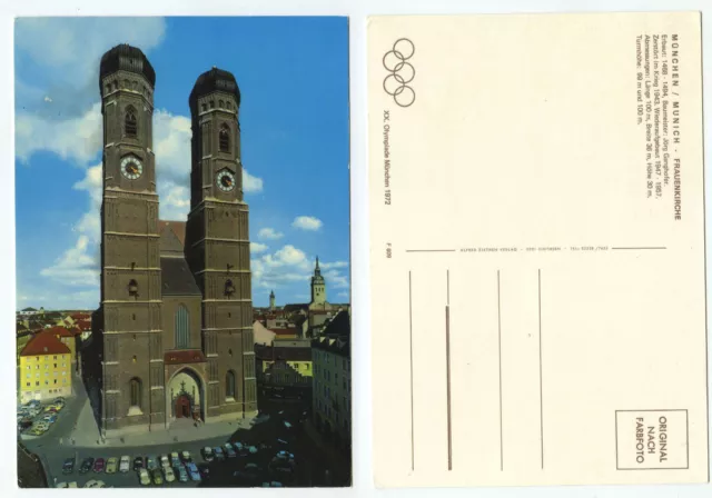 18272 - München - Frauenkirche - Olympische Spiele 1972 - alte Ansichtskarte