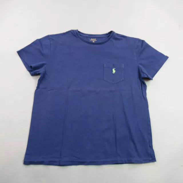 Polo Ralph Lauren Shirt Boys Medium Short Sleeve Blue Crew Neck Lightweight