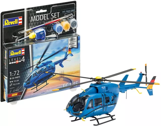 Revell 63877 Complete Plane Model Set Eurocopter EC 145 „Builders Choice“ 1:72 I