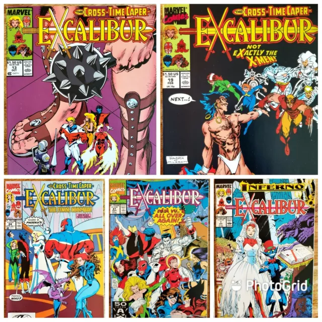 Excalibur Lot: Excalibur #41; The Cross-Time Caper #13, 19, & 24, Inferno #7