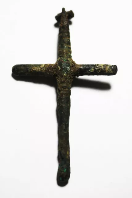 Zurqieh -As22173- Ancient Byzantine Large Bronze/Silver? Cross. 1000 A.d