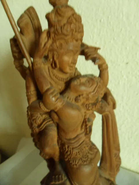 Holz Schnitzerei💞 Liebespaar👩‍❤️‍👨Gottheit Hindu Göttin Indien Skanda Tempel