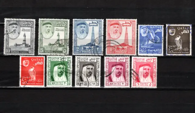 Middle East Qatar Quatar FU stamp set to 10 R - Scott 26-36