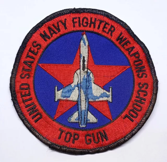 Vintage US Navy Fighter Weapons School TOP GUN F-5 Aggressor Cloth Patch Worn