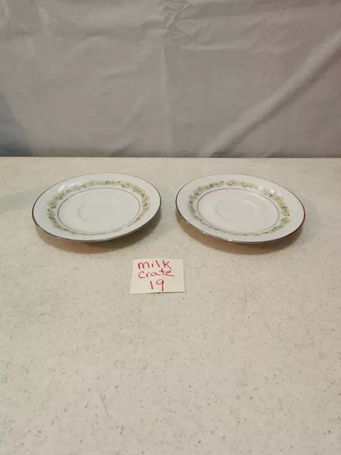 2 Noritake Trilby Daisy Saucers