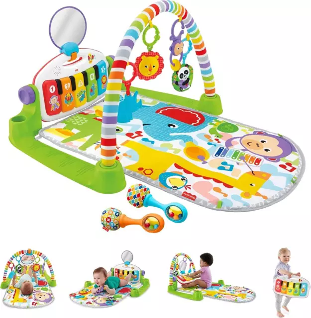 Baby Playmat Deluxe Kick & Play Piano Gym & Maracas with Smart Stages Learning C