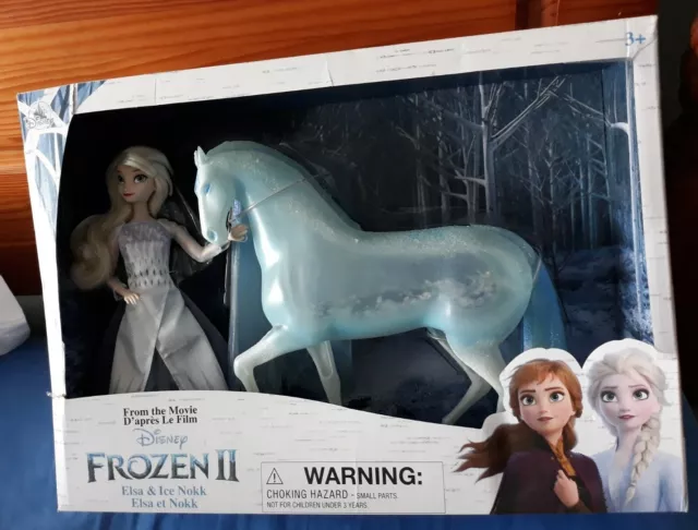 Disney Store Frozen 2 Queen Elsa & Ice Nokk Playset Classic Doll Unwanted Gift