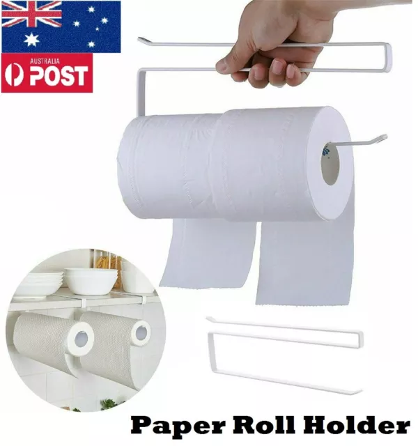 Home Kitchen Roll Paper Tissue Towel Hanger Toilet Cabinet Rack Holder Organizer